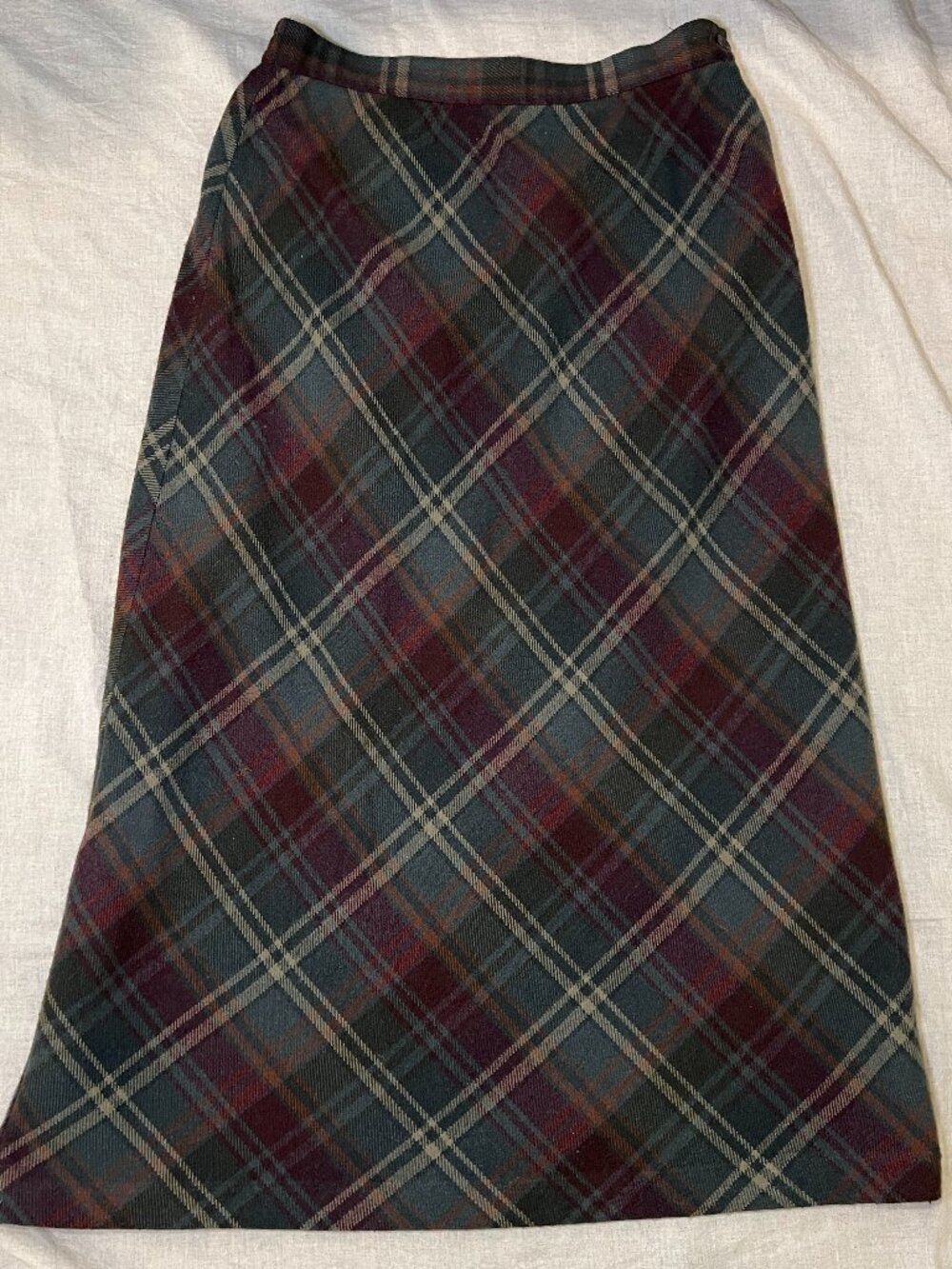 Vintage 90s Prophecy Sag Harbor Plaid Maxi Skirt Size 10 Dark Academia Grunge
